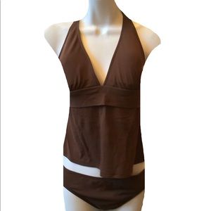 Anne Klein NWT Tankini Brown